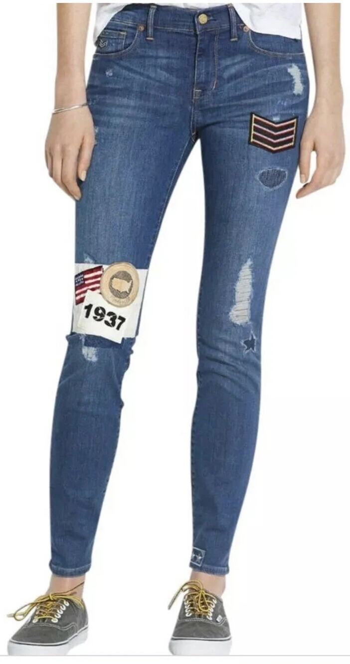 Madewell Rare the Patchwork Edition Skinny Jean Size 28